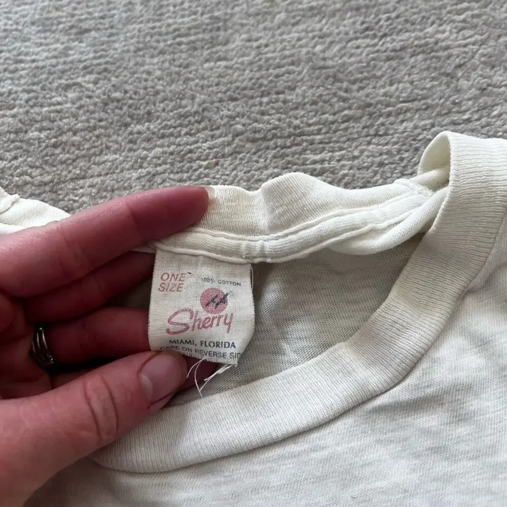 Vintage Sherry Teddy Bear Beach Single Stitch Tee
